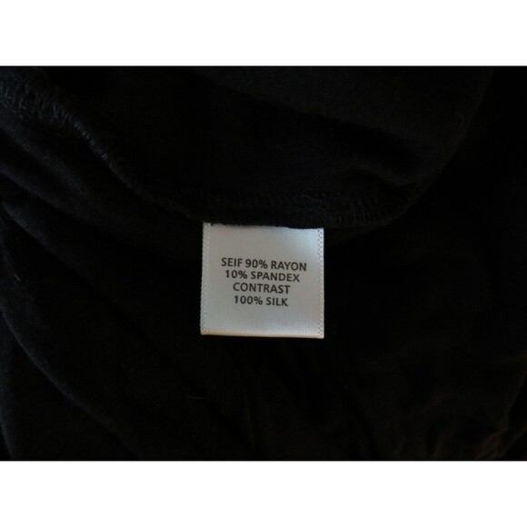 Saks Fifth Ave Black Halter Tie Silk Contrast Flowy Maxi Dress Size Small - Picture 6 of 9